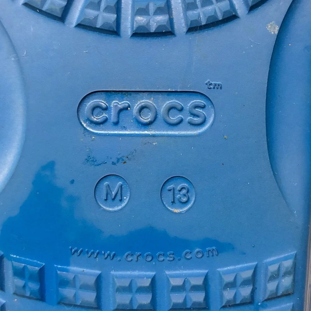 Crocs Classic Slide Sandals Men's US 13 Blue Comfort Slip On Casual